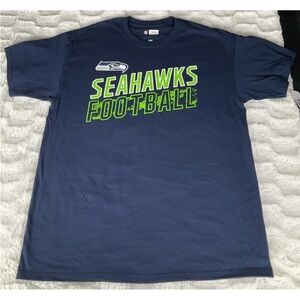 NFL Team Apparel Seattle Seahawks Blue‎ Mens Large Short Sleeve T-Shirt NWT